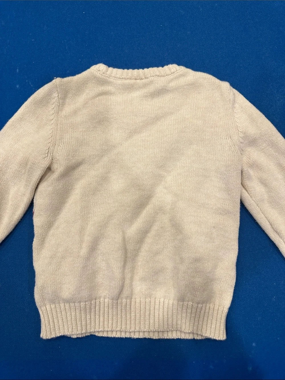Carter's Cream Knit Sweater with Reindeer and Fair Isle Accents